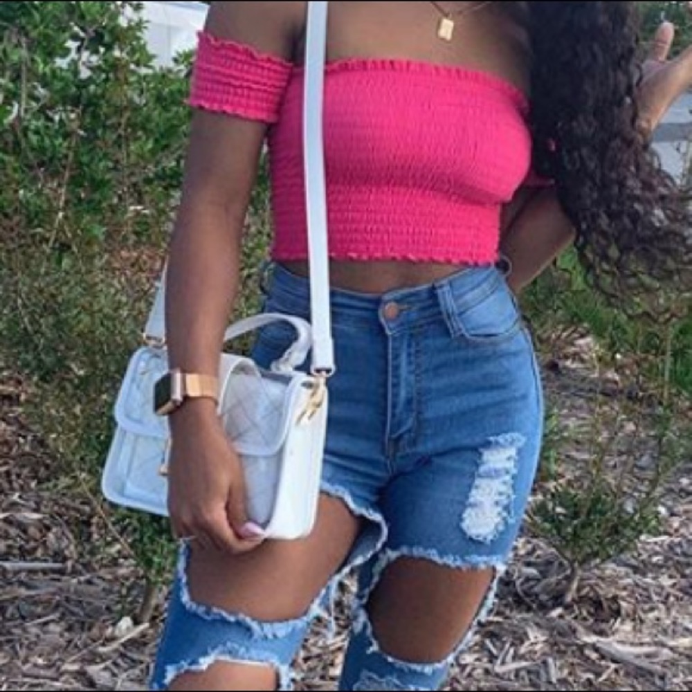 Pink crop top